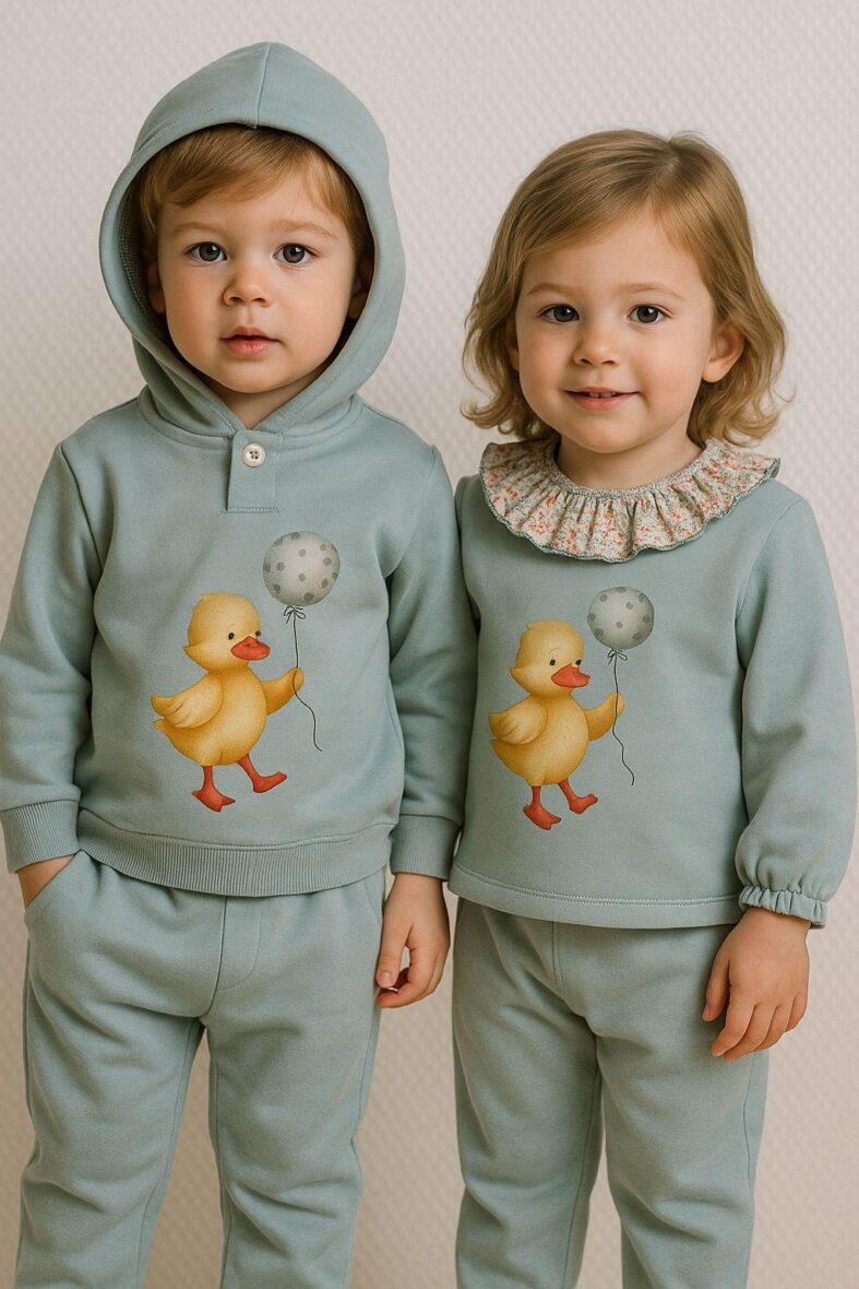 Conjunto pato con globo